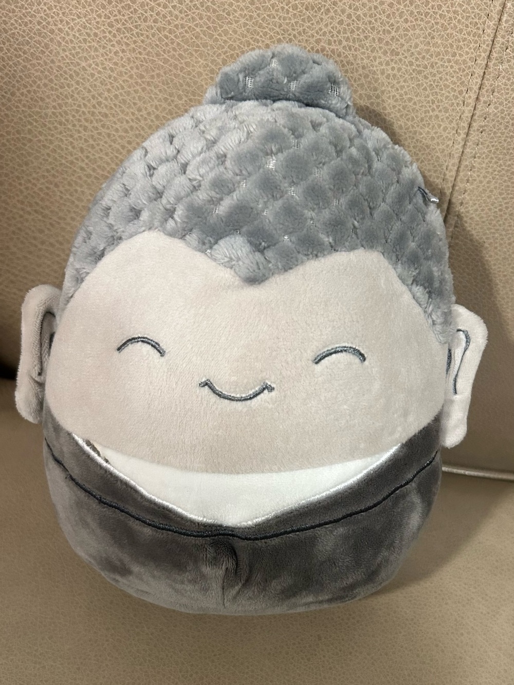 Squishmallows Gray Smiling Plush Grandma Pillow